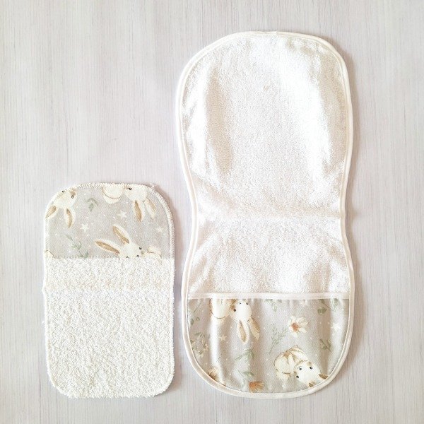 Producto - Set. Provechito + Babita Conejito Gris