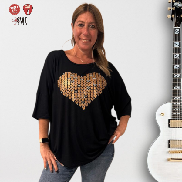 Producto - Remerón Corazon Cuello Redondo Talle 4 a 7