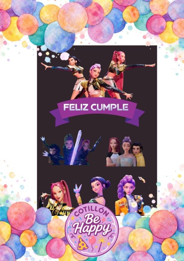 Producto - CakeTopper Guerreras de KPOP + 5 toppers