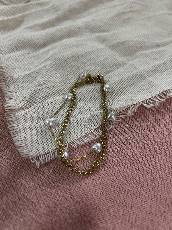 Producto - pulsera doble corazones