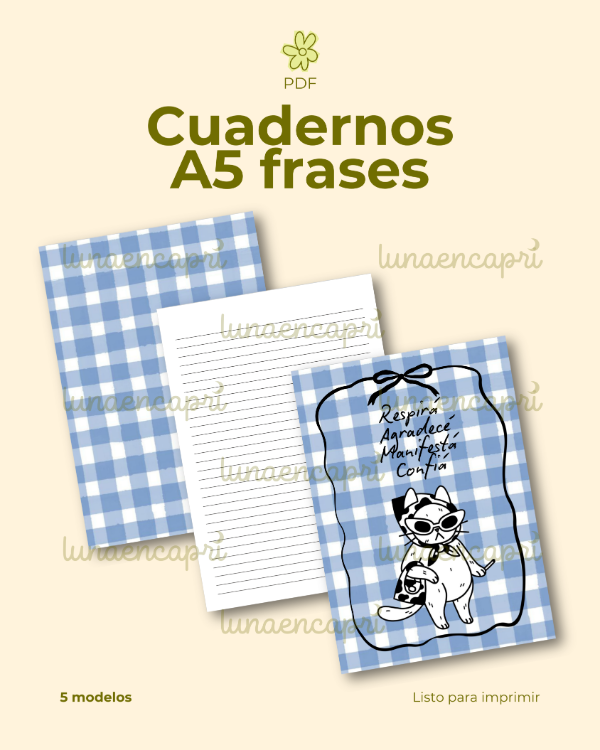 Producto - PDF - Cuadernos A5 frases