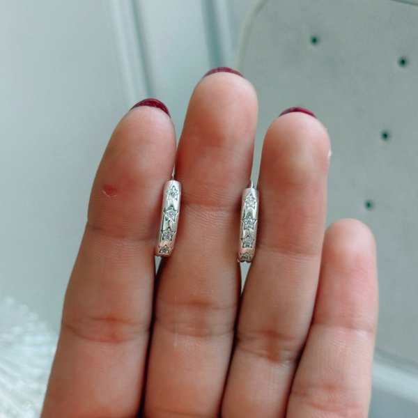 Producto - Aros Argolla Luisa Laminado Plata 925