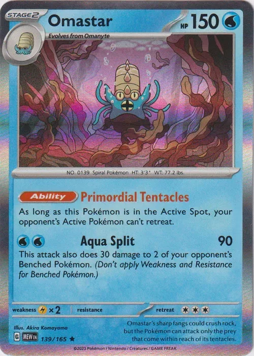 Producto - Omastar - 139/165 - Scarlet and Violet 151 - Holo