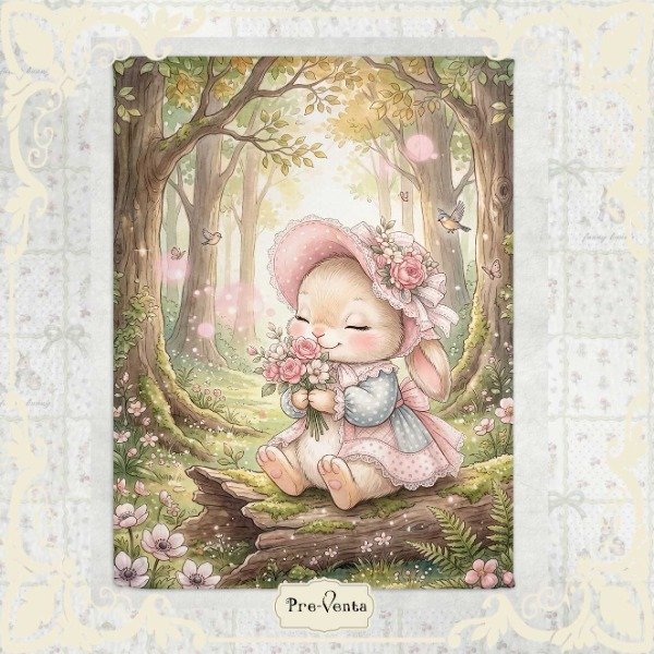 Producto - Corderito Ideal Manta Bunny Forest (1.00x0.70)