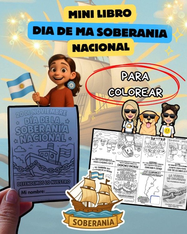 Producto - MINI LIBRO PARA COLOREAR. 20 DE NOVIEMBRE