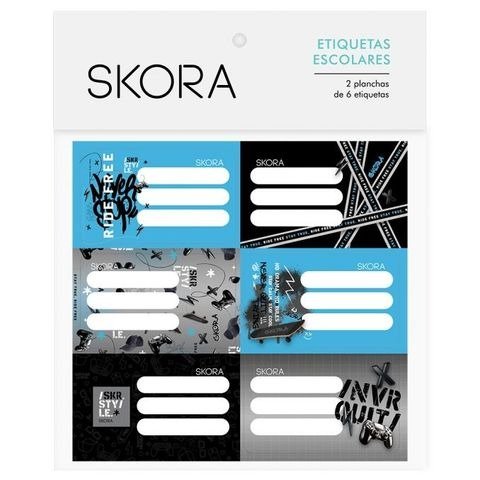 Producto - ROTULOS 7.5X4.5CM GRAFFITI BOLSA X12 UNIDADES SKORA