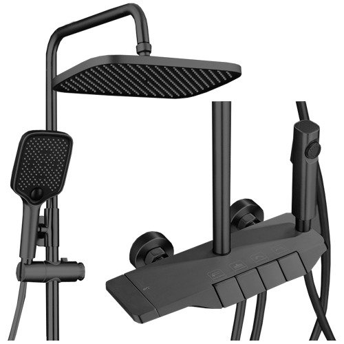 Producto - SET DUCHA PIANO NEGRA  - 6925