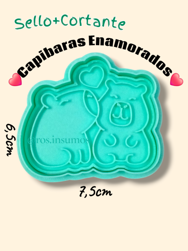 Producto - CORTANTE+SELLO CAPIBARAS ENAMORADOS