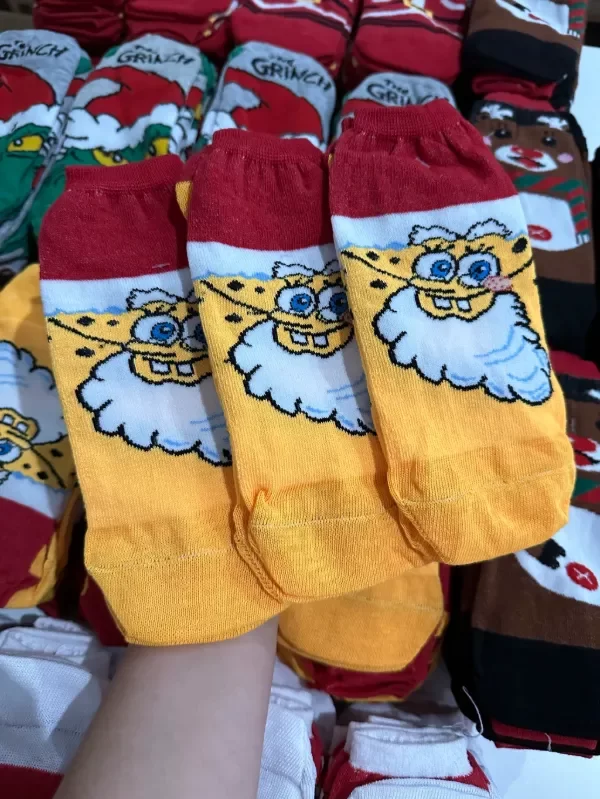 Producto - Medias Bob Esponja Amarillo Navideño