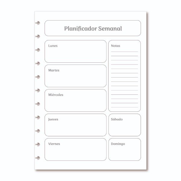 Producto - Planificador Semanal A4