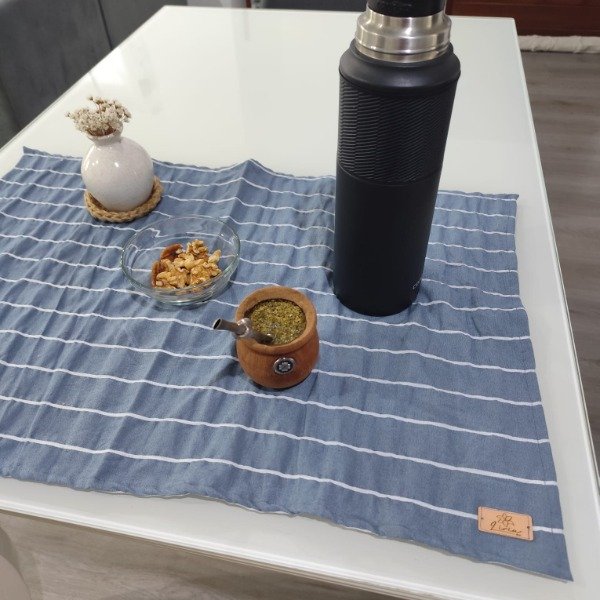 Producto - Mantel Matero azul rayado