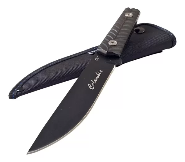 Producto - Cuchillo Táctico Full Black Hoja Fija 25 Cm Funda Reforzada Negro - 1