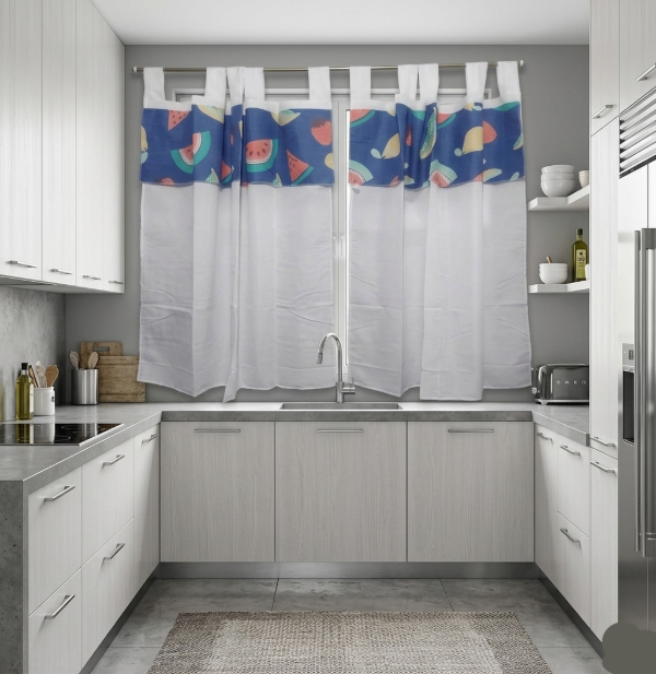 Producto - Juego de Cortinas para Cocina "Frutas" 115 x 125 cm