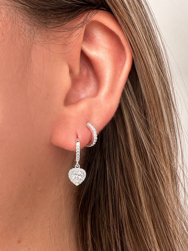 Producto - Argollas Maia Silver Acero Blanco
