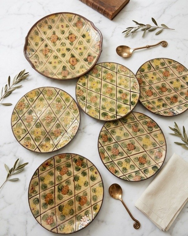 Producto - Set Masitero Y 5 Platos De Postre Japonés Cerámica Artesana