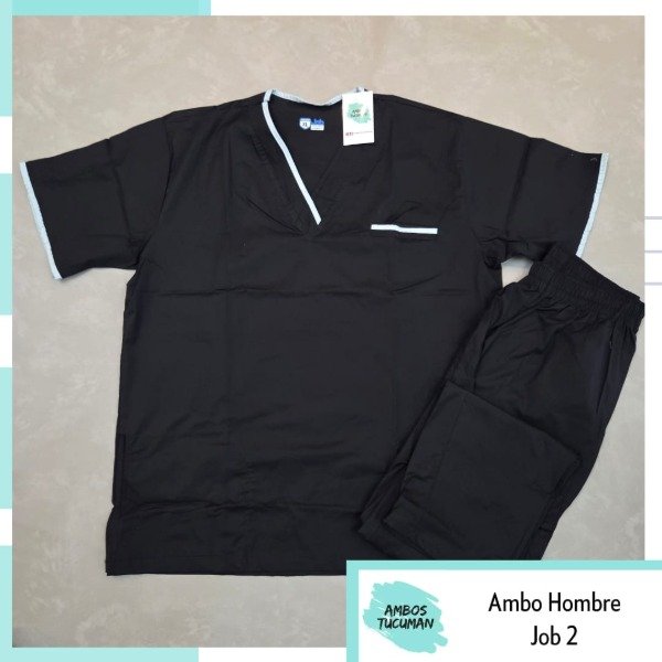 Producto - Ambo Eco Negro detalle Gris