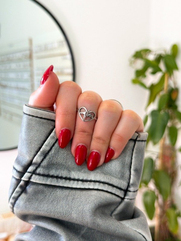 Producto - Anillo acero quirúrgico corazón electro
