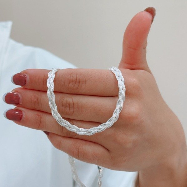 Producto - Cadena Choker Nala Laminada Plata 925 - 0