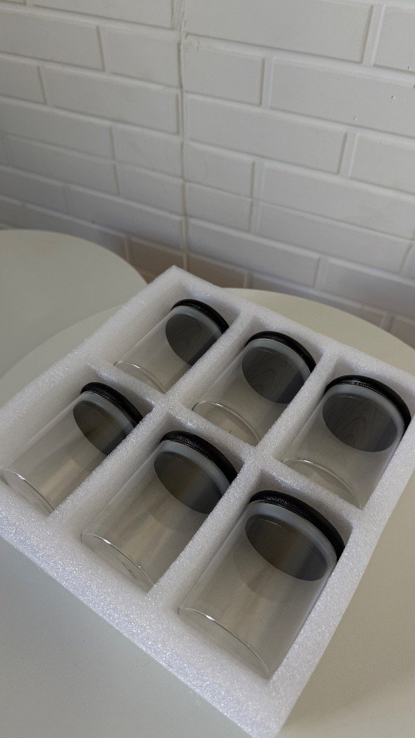 Producto - Set frascos de vidrio c/tapa hermética