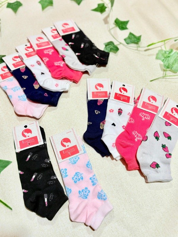 Producto - Soquetes De Dama Estampada o Lisas Algodon