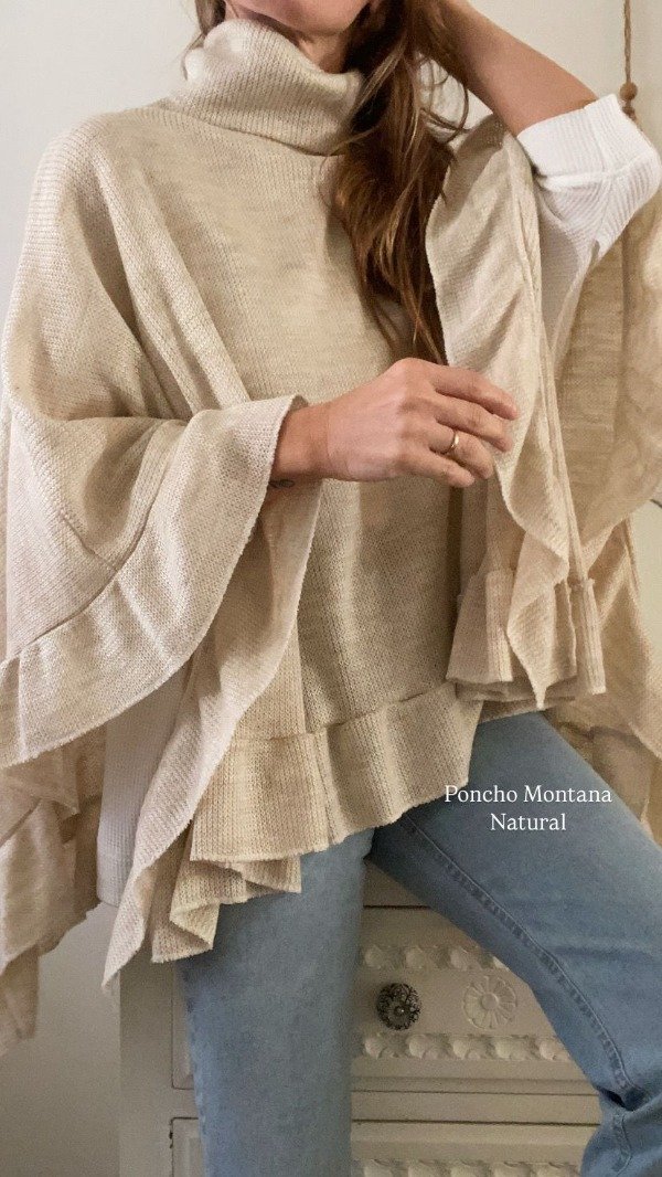 Producto - Poncho MontanaTejido Natural