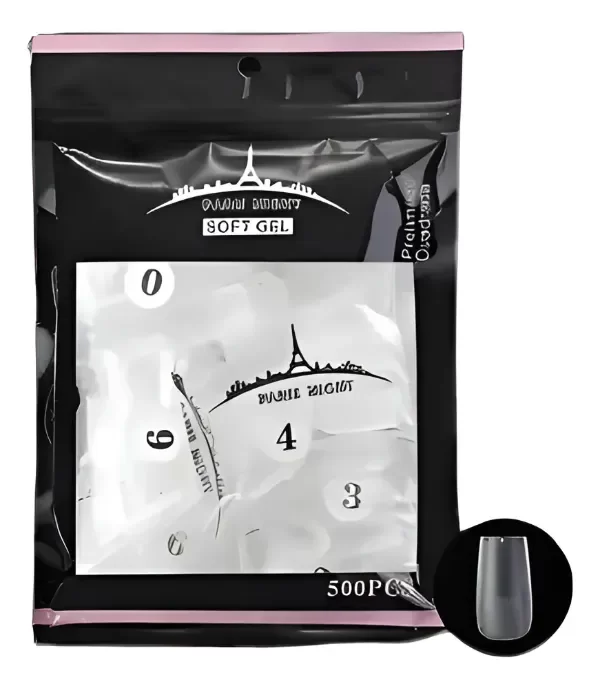 Producto - Tips Para Soft Gel Y Press On Paris Night X500 Pre Limados