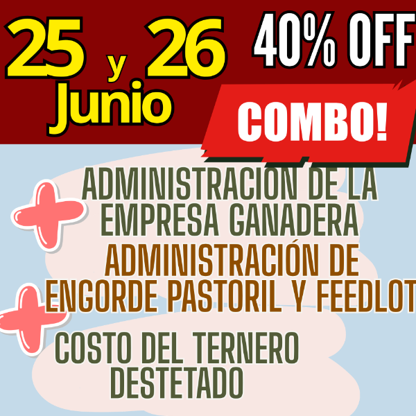 Producto - COMBO 3 CURSOS:Gestión Ganadera + Costo del Ternero + Engorde Pastoril y Feedlot