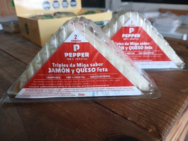 Producto - Sanguches de miga x2 - Jamón y queso - Pepper