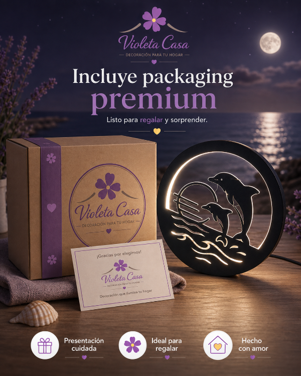 Producto - Velador Delfines con Violeta Sense - 4