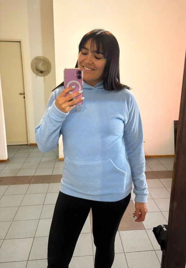Producto - Buzo canguro polar NEWOD celeste pastel