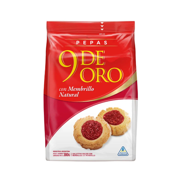 Producto - Pepas con membrillo 380gr. - 9 de Oro