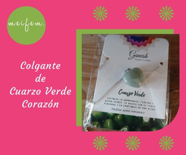 Producto - Colgante de Cuarzo Verde Corazón