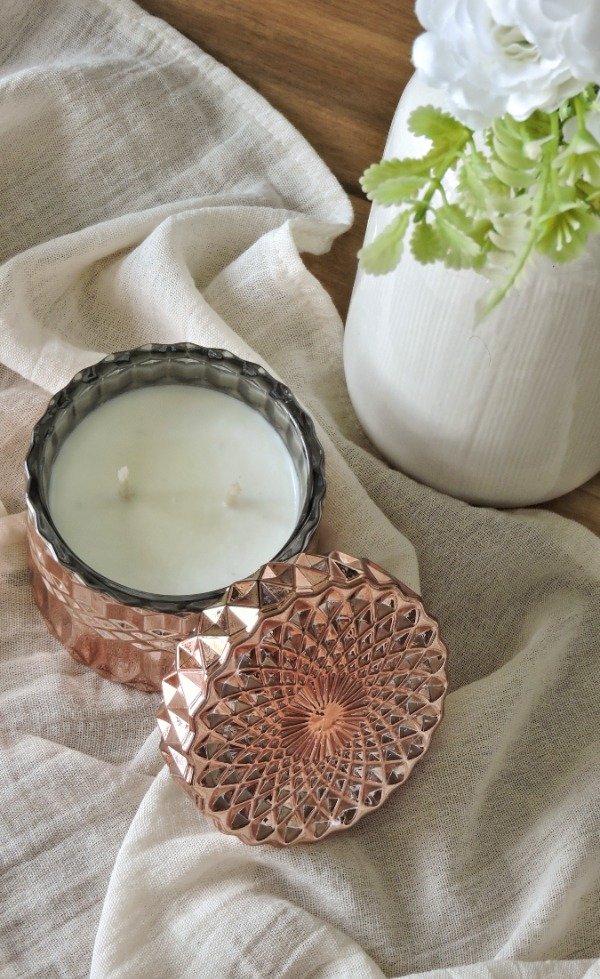 Producto - Vela de soja aromática ROSE GOLD DELUXE