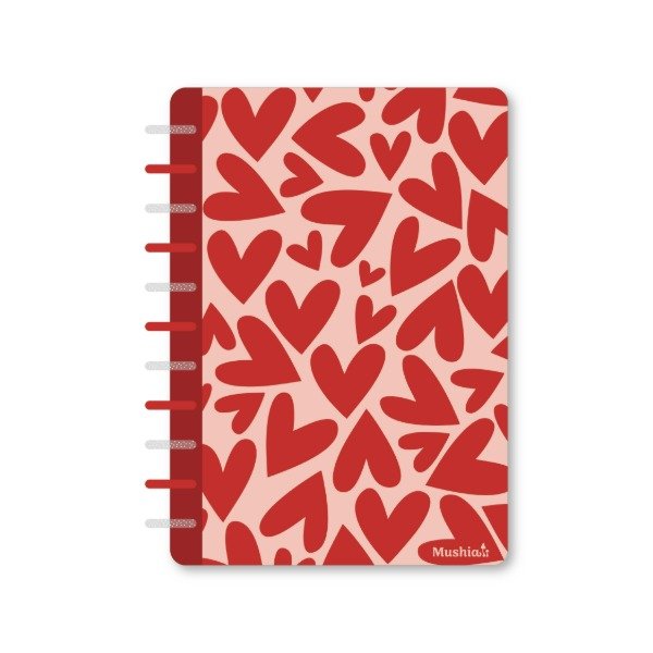 Producto - Cuaderno 007 - Corazones Rojos A5