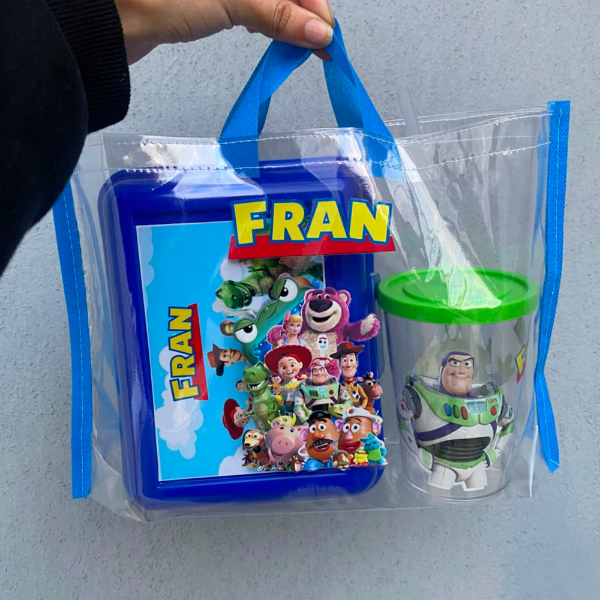 Producto - COMBO Bolsita+ lunchera + vaso x10unidades
