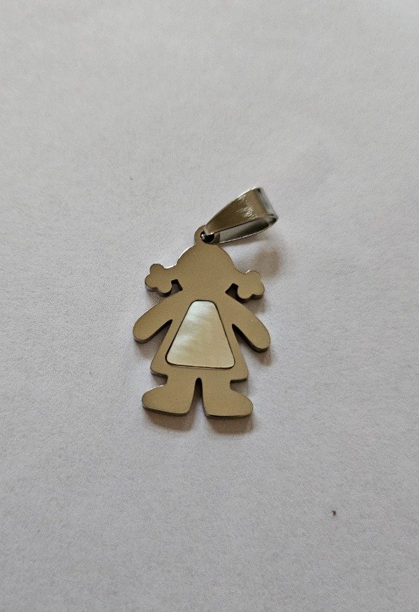 Producto - Dije nena corazon nacar 2.5 cm