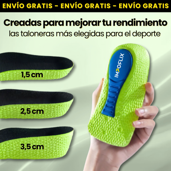 Producto - Talonera Deportiva Aumenta Altura 3,5cm 2,5cm 1,5cm