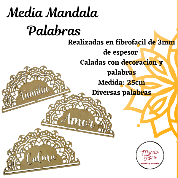 Producto - Media Mandala frase 25cm