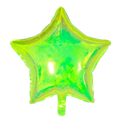 Producto - Globo Estrella Iridiscente Verde 45cm