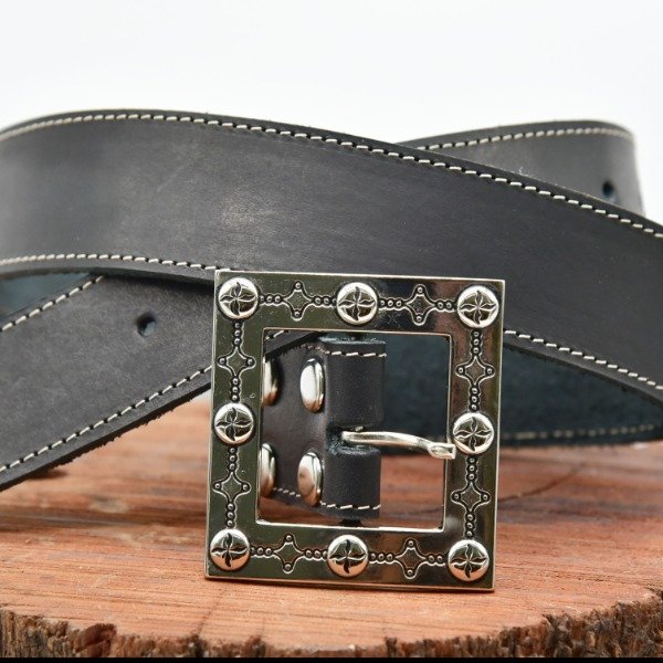 Producto - Cinturón hebilla cuadrada níquel