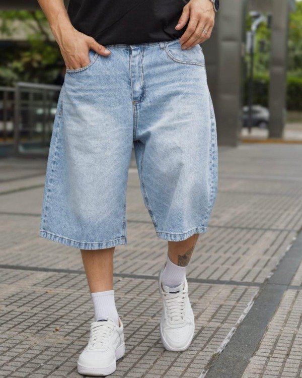 Producto - Bermuda Baggy Celeste - 1