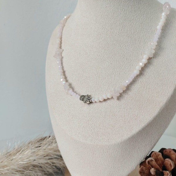 Producto - Collar Lunea Cuarzo rosa - 1