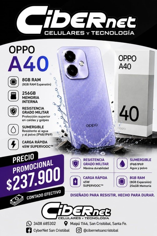 Producto - Celular Oppo A40 8/256gb