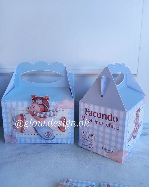 Producto - Caja tipo mc 3D osito aviador