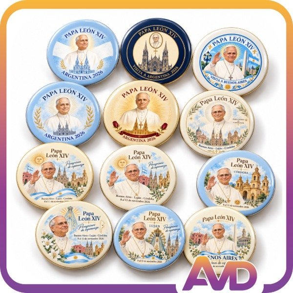 Producto - Pin Prendedor Visita Papa Leon XIV A Argentina