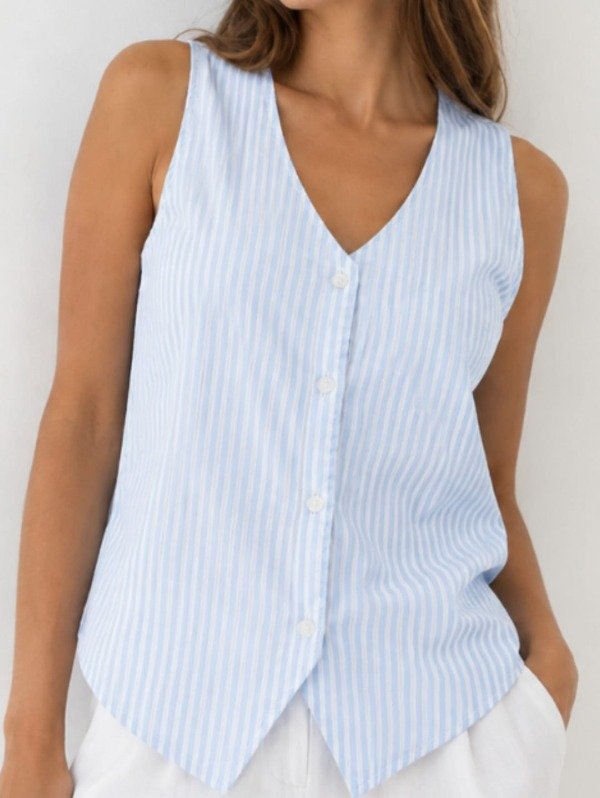 Producto - Chaleco Poplin Rayado (Art. 5512)