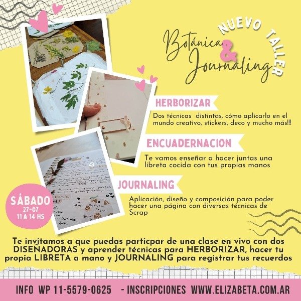 Producto - TALLER BOTANICA y JOURNALING