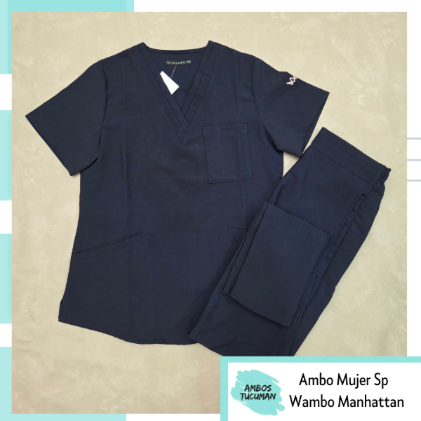 Producto - Ambo Azul Liso Spandex Manhattan