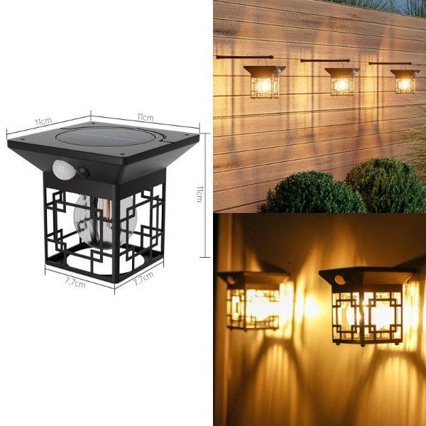 Producto - Lampara Farol Led Solar Luz Cálida Sensor Pared Colgante YT886