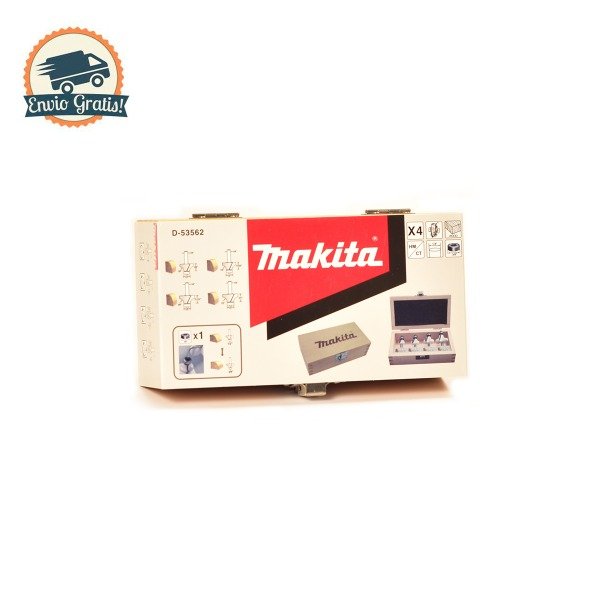 Producto - Juego de 4 fresas Makita D-53562 para redondeo de bordes